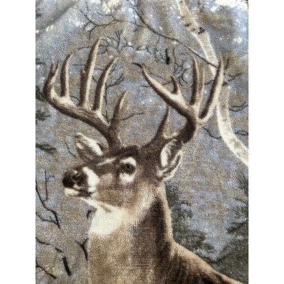 Al Agnew Winter Mountain‎ Deer Wall Art Tapestry Throw Blanket Cabincore Hunting - Picture 4 of 10